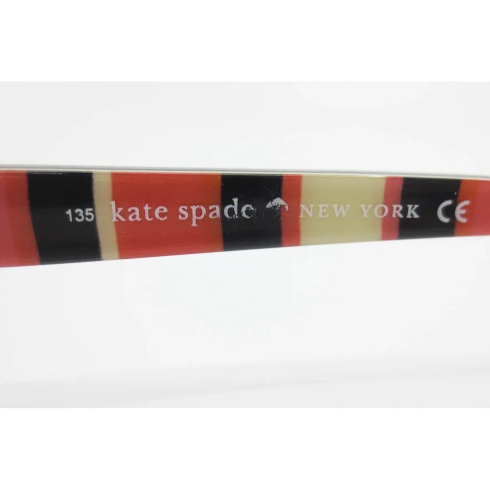 Kate Spade New York Cyann 0X78 Black Pink Striped Eyeglasses Frames 50-15-135